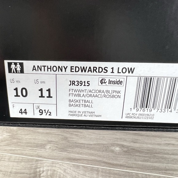 Adidas AE 1 Low 3SSB PE Anthony Edwards Mens Basketball Mens Size 10 JR3915 main image 10